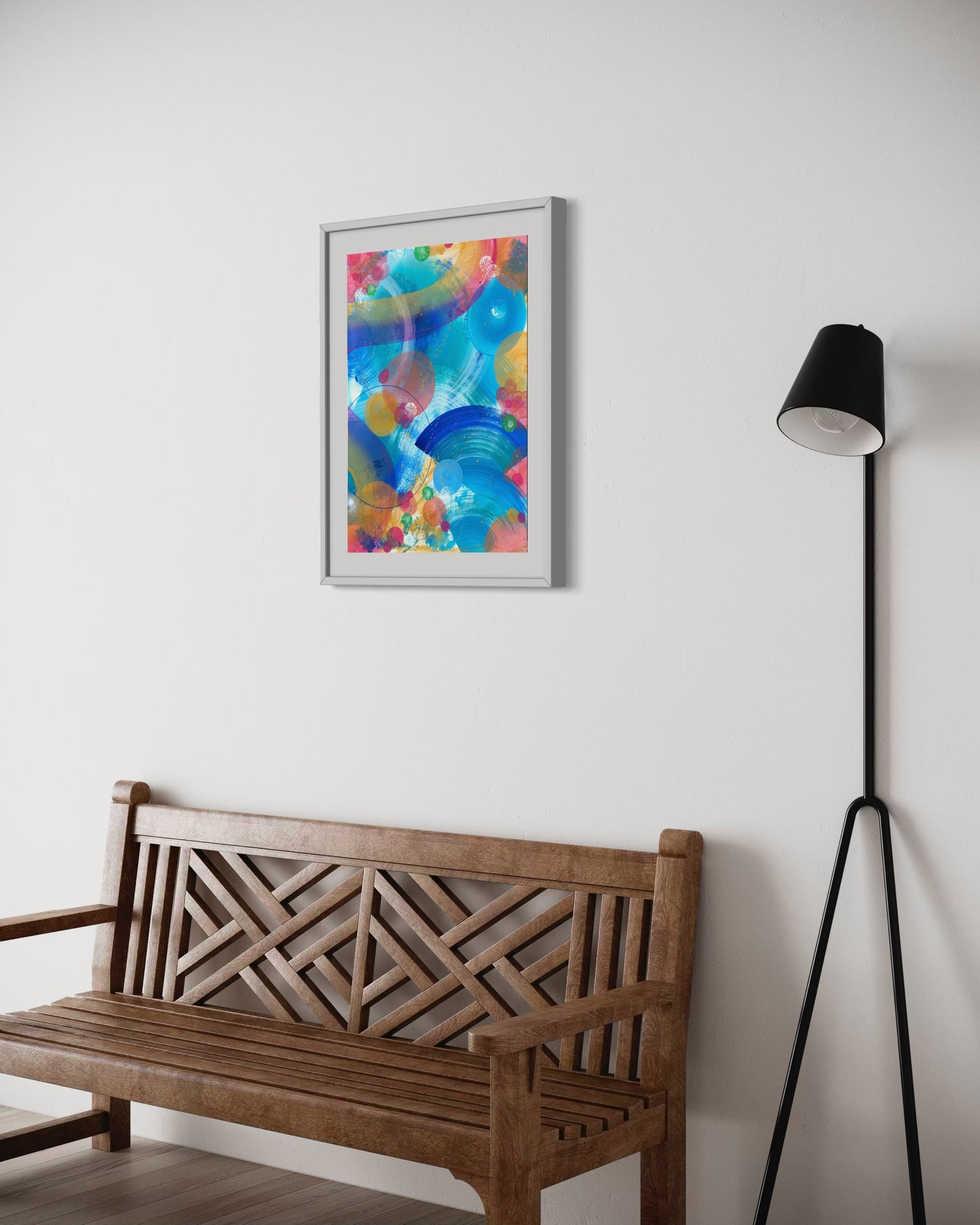 Colorful Currents  5/5 Original acrylic painting on paper