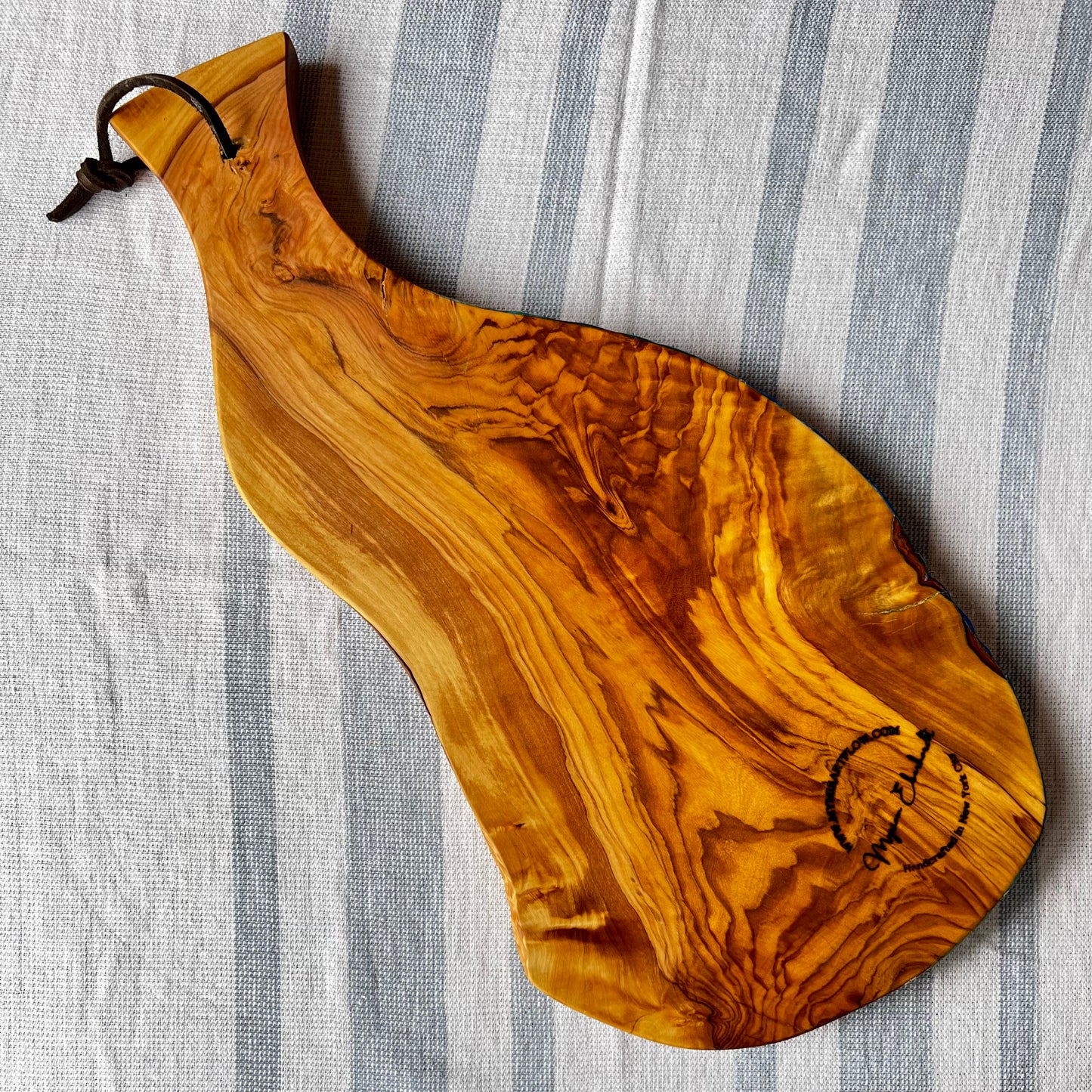 Small Olive Wood Ocean Wave Cheese Board